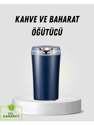 Pazarcan Mey Ithalat® Kahve Baharat Öğütücü Otomatik Mekanizmalı Dayanıklı Çelik