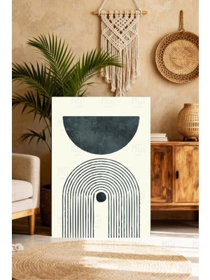 Mgi Design Modern Soyut Kemer Form Kanvas Tablo Minimal Duvar Dekoru