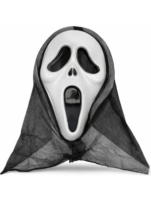 Pazarcan Mey Ithalat® Kapşonlu Çığlık Maskesi Scream Maskesi - Hayalet Maskesi 33X21 cm