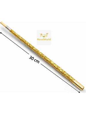 Pazarcan Mey Ithalat® 30 cm Altın Gold Payetli Tutacağı – 1920’LER Gatsby Parti Aksesuarı