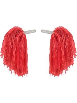 Pazarcan Mey Ithalat® 1 Çift ( 2 Adet ) Kırmızı Renk 23 Nisan Gösteri Ponponu