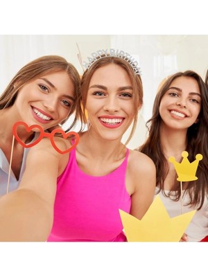 Pazarcan Mey Ithalat® Gümüş Kristal Taşlı Happy Birthday Doğum Günü Tacı Ithal Ürün 17X16 cm