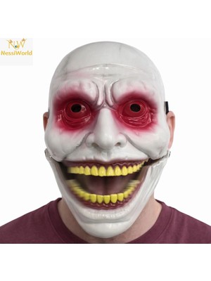 Pazarcan Mey Ithalat® Hareketli Çene Mekanizmalı Korku Maskesi Kırmızı
