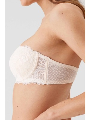 Pierre Cardin Carlina 4034 Desteksiz Boş Kap Sütyen Külot Takım (Inci)