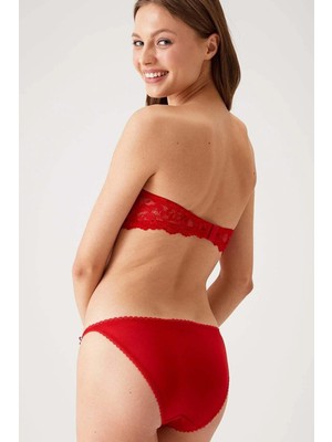 Pierre Cardin 4562 Siena Balenli Desteksiz Dantel Straplez Fantezi Sütyen ve Külot Takımı