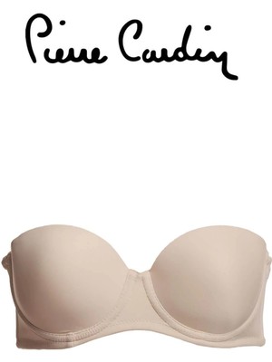 Pierre Cardin 6020 Balenli Kadın Sütyen Bej Renk Straplez Desteksiz 80B Gün Boyu Destek
