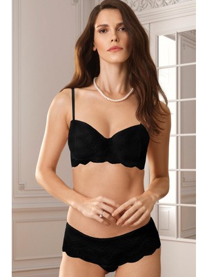 Pierre Cardin 4698 Milan Push Up Dolgulu Dantelli Askılı Sütyen Takım