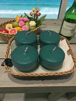 İV BLUE PURPLE Citronella ve Lavanta Karışımı 6 Adet Koyu Turkuaz Suda Yüzen Mum