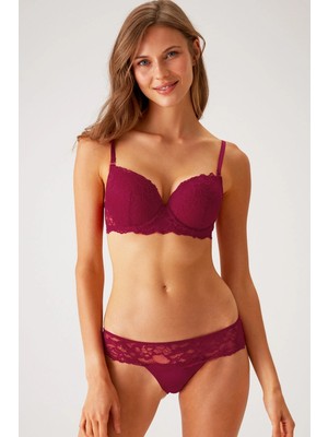 Pierre Cardin 4790 Lyon Ekstra Destekli Sütyen Takım (Mürdüm)