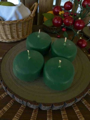 İV BLUE PURPLE Citronella ve Lavanta Karışımı 6 Adet Koyu Yeşil Sineksavar Suda Yüzen Mum