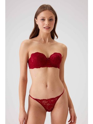 Pierre Cardin Ann 4032 Destekli Push-Up Straplez Sütyen Külot Takım