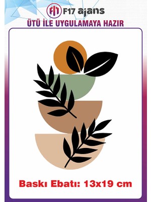 F17 Ajans Çiçek Desen Temalı Ütü ile Yapışan Tekstil Kumaş Tişört Dtf Baskı