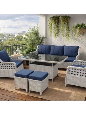 Rattano Garden SADECE *Minder Kılıfı * 10 Parça 3*1*1*2 puf 5 yastık kılıfı