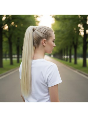 Pazarcan Bağlamalı Düz At Kuyruğu / Platin