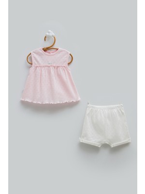 Caramell Hello Gırl Roba Detaylı Alt Üst Takım - Pembe - 74-80 cm Pembe