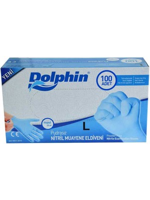 Pazarcan Pudrasız Nitril Eldiven Büyük Boy (L) 100 Lü Paket