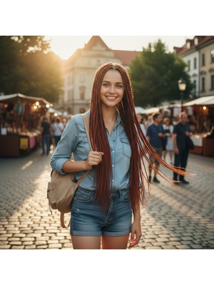 Pazarcan Afrika Örgüsü Rasta Için Sen / Koyu Kahve