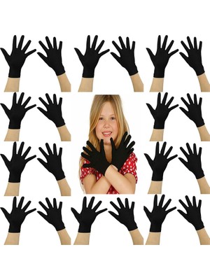 Pazarcan Siyah Renk Likralı 23 Nisan 29 Ekim 19 Mayıs Gösteri Bando Eldiveni 10 Çift ( 20 Adet )