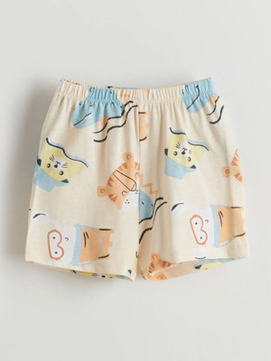 Lc Waikiki Yeni Sezon Beli Lastikli Baskılı Erkek Bebek Şort