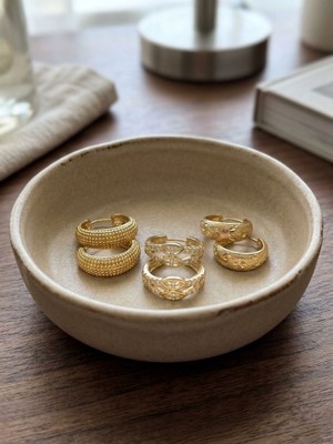 Museum Of You Kadın Küpe 14K Altın Kaplama Halka Minimal Çoklu Küpe Kombini (3’lü Set) -  925 Ayar Gümüş İğneli