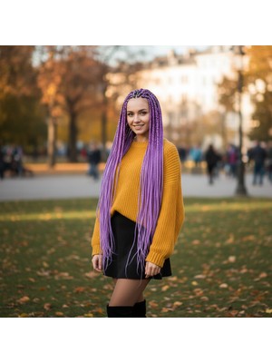 Pazarcan Afrika Örgüsü Rasta Için Sen / Lila