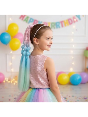 Pazarcan Bn Düz Salaş Örgülü Lastikli At Kuyruğu / ACM08