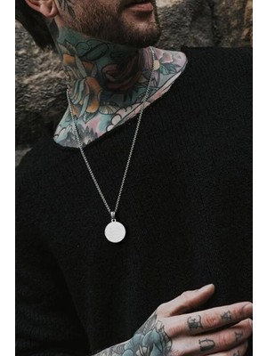 Bluem Paslanmaz Çelik Yuvarlak Düz Kolye- Ithal Kararmaz Çelik