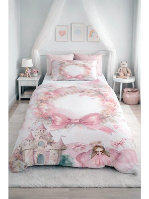 Bebişim Halı Prenses Şato Tek Kişilik Pike Takımı Çocuk Odası Pike Yatak Örtüsü