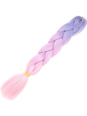 Pazarcan Simli Lila / Pembe / Şeker Pembesi Ombreli Örgülük 100 Gr.