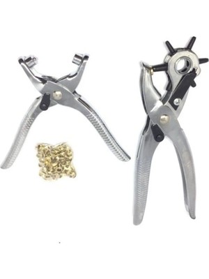 Ucuz Tekno Kemer Delme Aparatı 2li Set Deri Kemer Çanta Ayakkabı Delme Pensesi