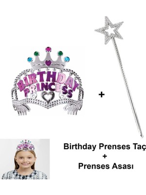 Pazarcan Kız Çuk Doğum Günü Prenses Seti – Taç Sihirli Asa