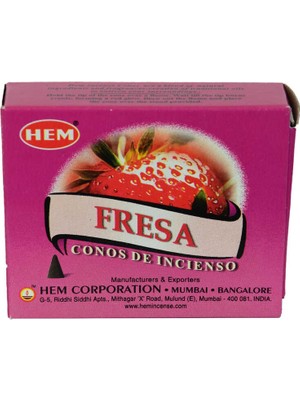 Pazarcan Çilek Kokulu 10 Konik Tütsü - Strawberry