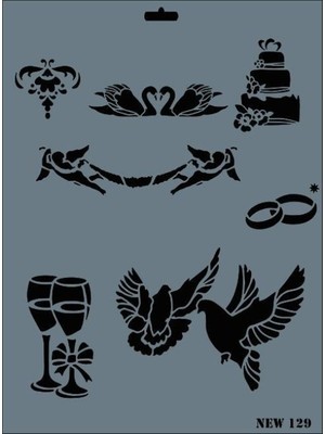 Pazarcan New Seri N-129 Stencil 35X25 cm