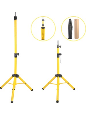 Pazarcan Kuaför Eğitim Mankeni Için Metal Tripod / Sari + Taşıma Çantası