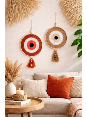 Makromenis Nazarlık Düşkapanı Nazar Boncuğu Rüya Tutucu Kapı Süsü Duvar Süsü Dreamcatcher Mandala