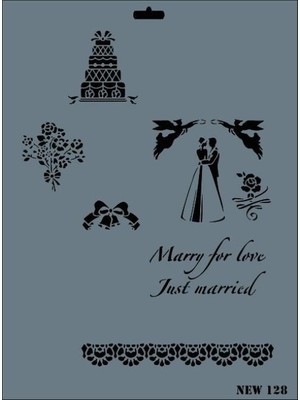 Pazarcan New Seri N-128 Stencil 35X25 cm