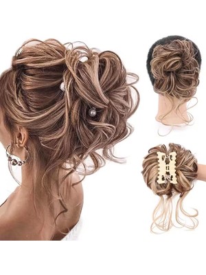 Pazarcan Tokalı Kuyruklu Dağınık Topuz / Balköpüğü Kahverengi Röfleli