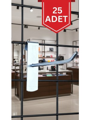 Raffar Tel Pano Kancası 25 Adet 10 cm Raf ve Tel Askısı Tel Çubuk