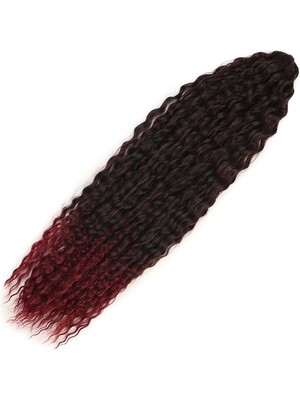 Pazarcan Brazilian Afro Dalgası / Siyah / Kızıl Ombreli