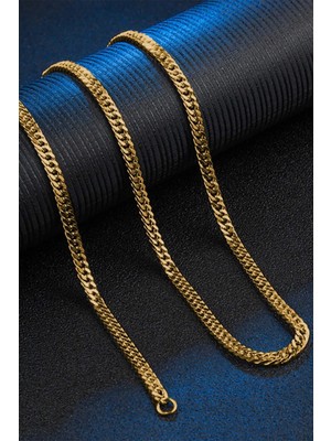 Bluem Paslanmaz Erkek Kalın Sık Zincir - Ithal Kararmaz Zincir Kolye