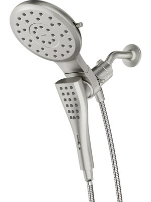 Moen 220C3BN Verso Sekiz Fonksiyonlu 17,78 cm Çap Püskürtme Başlığı Standart, El Duşu, Fırçalanmış N
