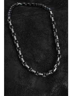 Bucuks Mey Ithalat® 316L Çelik Kral Zincir Model Gümüş Renk Erkek Kolye