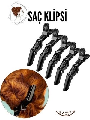 Bucuks Mey Ithalat® Saç Pensi Saç Klipsi 5 Adet Crocodile Design