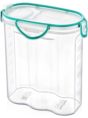Bucuks Mey Ithalat®  Kilitli Kapaklı Contalı Hava,su Sıvı Geçirmez 2,4 Litre Erzak Saklama KABI-SA590