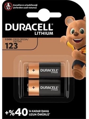 Bucuks Mey Ithalat® Duracell 123A 3 Volt Lityum Pil 2 Adet