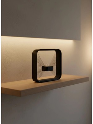 Bucuks Mey Ithalat® Askılı Kare Mumluk Duvar Dekoru Loş Salon ve Modern Mekanlar
