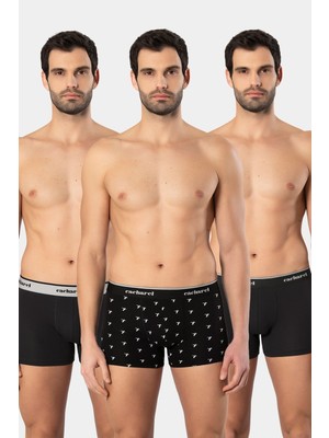 Cacharel Erkek Desenli Likrali Boxer 3'lü Paket