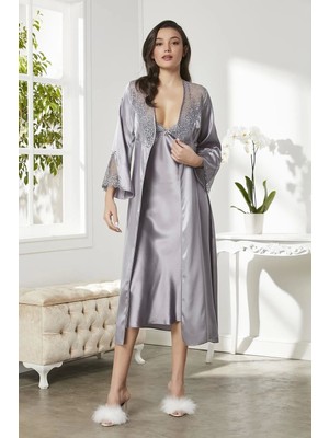 Pierre Cardin 6'lı Kaplı Gecelik Sabahlık Set 6425 Royal Renk