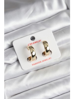 Bucuks Mey Ithalat® 14K Gold Renk Kaplama Halka cm Kadın Küpe