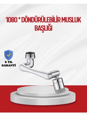 Bucuks Mey Ithalat® 1080° Çok Yönlü Musluk Aparatı Püskürtme ve Köpük Akışlı